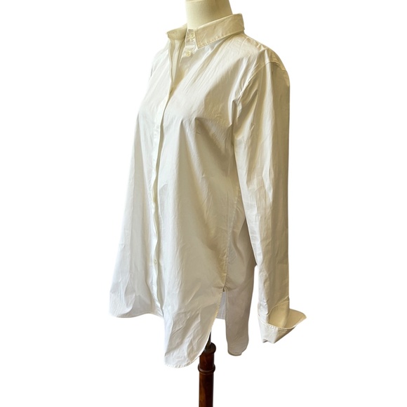 J CREW SHIRT 10 CRISP WHITE COTTON CLASSIC WORK PREPPY TIMELESS CLOSET STAPLE - Picture 3 of 11